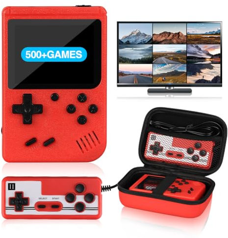 Handheld Game Console, 3.0 Inch Screen, Retro Mini Games Console 500+ Classic FC Games, Support Up to 2 Players & TV Ideal Christmas or Birthday Gift