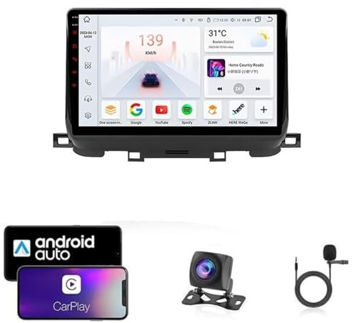 Estéreo de coche Android 14 para Kia Sportage 2018 | Pantalla táctil de 9 | CarPlay/Android Auto | Navegación GPS | Octa-Core 4G LTE | Plug & Play | Bluetooth 5.0(T1 4 Core WiFi 1G+16G)
