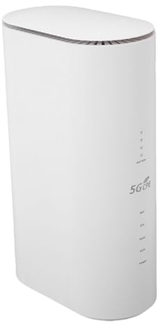 Fockety WiFi Router, 5G CPE Modem Router CPE mit SIM -Kartensteckplatz, 32 Geräte 2,4 G 5,8 G Dual Band WiFi 6 Mobiler Hotspot 8 High Gain Antennas 4x4mimo 5G Antenna Wireless (EU-Stecker)