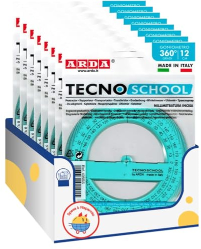 Goniometro 360 Gradi Arda – Strumento di Misurazione Angolare – Alta Precisione – Variazioni 4/8/12 Pezzi (8)