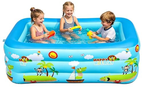 Piscina inflable para niños Portátil Resistente UV Plegable | Piscina infantil hinchable de verano Para Adultos Y Niños Clima Caluroso Interior Exterior Patio Trasero Jardín Césped
