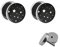 Treuheld® | Sterne - Ohrstecker zum Schrauben | Set/Paar | Schwarz/Weiß | Chirurgenstahl | 10mm Sternen-Himmel Fake Plugs für Damen und Kinder