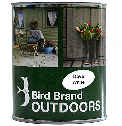 Bird Brand Outdoor Garden Paint Satin Finish (1 Litre, Dove White)