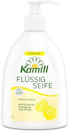 Kamill Milde Seife Fresh 300ml – vegane Handseife – Flüssigseife mit Bio-Kamille, Verbenen & Bisabolol – sanfte Reinigung für normale Haut