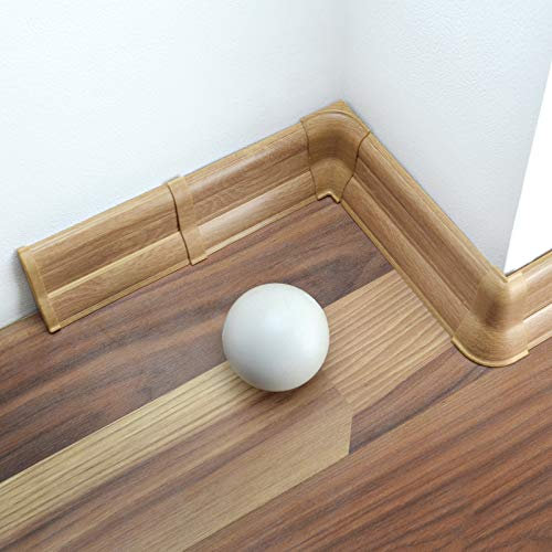 [DQ-PP] 40 Meter Sockelleisten 62mm PVC Eiche alt Laminatleisten Fussleisten aus Kunststoff PVC Laminat Dekore