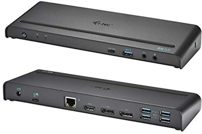 i-tec USB-C/USB 3.0 3X 4K Docking Station Universale 2X Display Port 1x HDMI 1x LAN 5X USB 3.0 1x USB-C 1x Audio Dentro/Fuori Power Delivery 85W, ITA Spina di Alimentazione