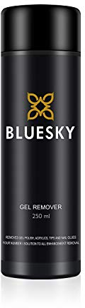Bluesky Acetone Gel Nail Polish Remover 250 ml With Safflower Oil To Nourish Nails, Soak Off Gel Polish in Minutes