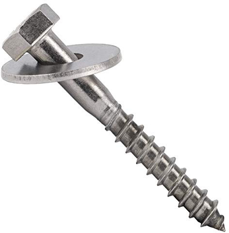 OPIOL QUALITY® Sechskant Holzschrauben M8x60 mit Große Unterlegscheiben M8 (25 Stück) aus Edelstahl A2 V2A Set DIN 571/ DIN 9021 Wiener Schrauben Holzbauschrauben Schlüsselschrauben Beilagscheiben