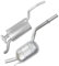 Adamot Auspuffanlage Schalldämpferset Auspuff für Mercedes 200 200D 230 250 W124 2.0D 2.0 i 2.3 2.5 D