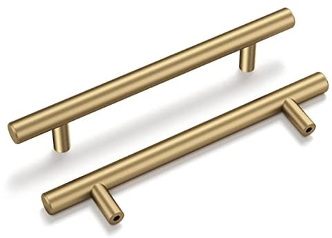 goldenwarm 10 Pack Champagne Bronze Cabinet Pulls Kitchen Cupboard Handles 160mm Champagne Drawer Pulls Ideal for Kitchen Bathroom Bedroom