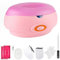 SWAWIS Bains de Paraffine, Paraffine Mains et Pieds 200W avec 2 x 450g Cire de Paraffine pour Peau des Mains et des Pieds Hydratée, Rose