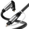 BlueRigger Optical Audio Toslink Cable - 2M (90 Degrees Optical Cable for Soundbar, 360 Degree Rotatable Right Angle, S/PDIF Digital Toslink) - Fiber Optic Compatible with HDTV, Game Console, DVR