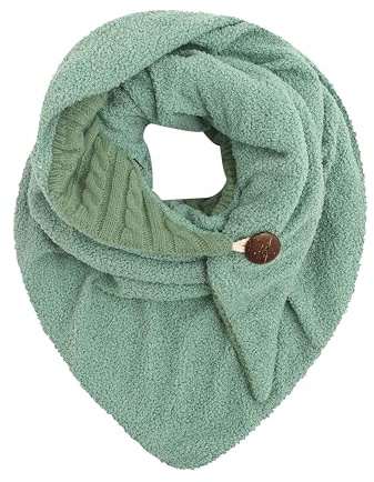 stylx Damen KuschelSchal, Teddyfell Baumwolle Dreieckstuch Frauen Winterschal Herbstschal Warm Dreieck Schal Halstuch Scarf