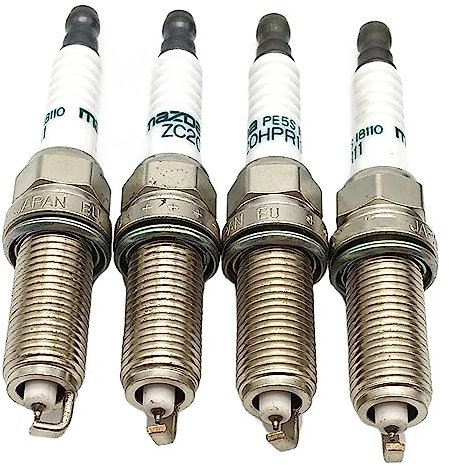 4 Stück PE5S-18-110 ZC20HPR11 Iridium-Zündkerze kompatibel mit Mazda M3 M6 CX-3 CX-5 2.0/2.5L PE5S 18 110 Spark Plug Compatible