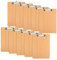 Lot de 10 Bois Porte-Bloc avec Pince, Planchettes à Pince avec Clip et Trou de Suspension, Clip Planches pour Papier D'écriture Memo Dossiers, Porte-Formulaires Format pour Bureau Restaurant (A4)