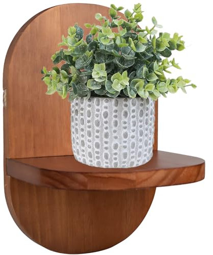 ARTORA Wandmontierter Pflanzenhalter, Holz-Blumentopf, Wandregal, schwarz, für drinnen und draußen, dekorative schwebende Regale, Pflanzgefäß-Aufhängerregale für Wand, Schlafzimmer, Wohnzimmer,