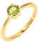 Sterling Silber Ring für Frauen Männer, Ring mit Stein Natur Peridot Ring Ehering Verlobungsring Handarbeit Verlobungsring R-050-24-8Gelbgold