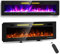 AXGCAA Electric Fireplace, 750W 1500W Freestanding Wall Mounted Fireplace Heater, 12 Changeable Flame And Crystal Stone Color, Recessed Fireplace with Touch Panel, Speed Bright Adjustable(50in)