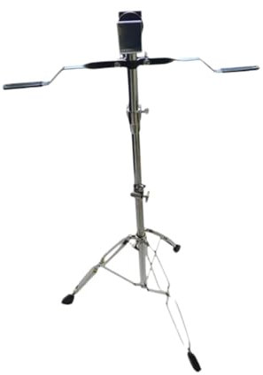 Folpus Bongo Stand Edelstahl Doppelspurte Trommelhalterung für musikalische Percussionisten