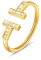 Damen Ringe Gold Wasserfest,Goldene Buchstabe T Ring Sterling Silber 925 Frauen,Schmuck,Dupes,18.Geburtstag Mädchen,Geschenke für Freundin,Geburtstag,Jahrestag,Zirkonia