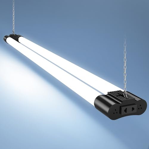 Bellanny LED Feuchtraumleuchte 115cm T8 Werkstattlampe Leuchtstoffröhre, 40W 4400LM 6500K Kaltweiß LED Deckenleuchte Werkstatt Röhre Licht, Verknüpfbar Kellerlampe für Garage Warenhaus Keller Büros