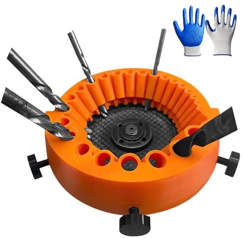 Hengrongshen Bohrerschleifgerät für 2-13mm Bohrer, Effiziente Bohrer-Schleifvorrichtung Kompatibilität mit 125mm Winkelschleifer, Tragbare Bohrer-Schärfhilfe für Alle Bohrer
