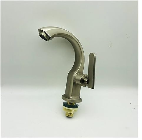 Robinet d'évier de salle de bain à poignée unique de haute qualité, installation d'un trou, construction en alliage durable, tuyau en cuivre, mélangeur d'eau froide pour cuisine et maison, finition