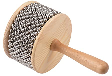 Fafeicy Wood Cabasa med Metallpläterade Pärlor Klassiska Slagverk för Klassrum och Musikband