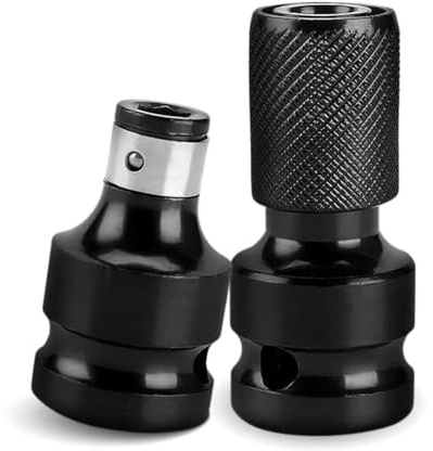 2 Stück Schlagschrauber Adapter, Schlagschrauber Bit Adapter, 1/2-Zoll Vierkantantrieb auf 1/4-Zoll, Für Schlagratschenschlüssel Schraubendreher Bit-Halter