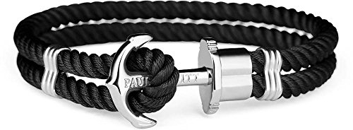 PAUL HEWITT - Kordel-Armband – Edelstahl – 17 cm – PH-PH-N-S-B-S, 17 cm, Edelstahl