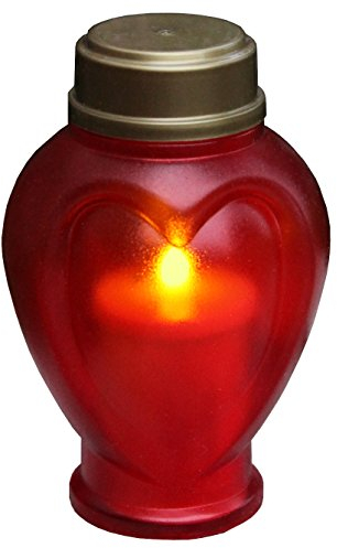 Display LED - Memorial Candle 15 cm, flackernd
