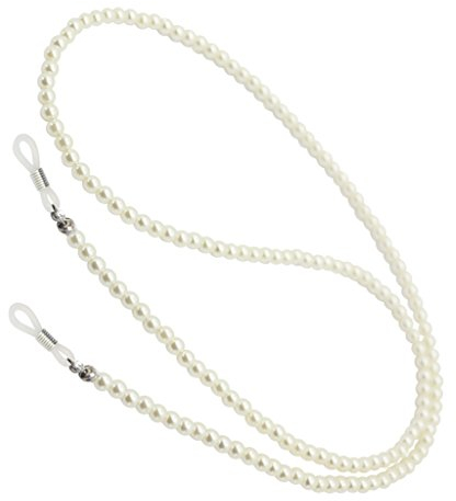 Sharplace 1 gute, Perlen Brillenkette Brillen Ketten Sonnenbrille Halter Gurt Schnur, Weiß