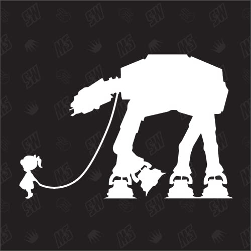 kleines Mädchen mit Imperial Walker - Star Wars Sticker