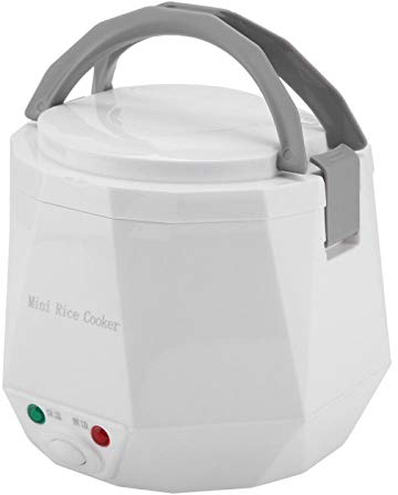 1.3L 24v 180w Fiambrera eléctrica de Camión, Olla arrocera eléctrica Doble hebilla de seguridad Calentadora Almuerzo Eléctrica (White)