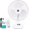 Nyxi 12 Inch Fan, 3 Speed Settings, Oscillating & Tilting Head, Quiet Motor, Portable Cooling Fan for Office & Home, Bedroom, White – Easy to Store, Stable Base, Energy Efficient