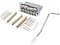 Musiclily Pro 56,5mm Vintage Ponte Tremolo 6 Viti Selle in Acciaio per Chitarra Elettrica Vintage Fender American Strat, Cromato