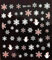 Nail Art 3D Glitter Stickers - Christmas Snowflakes (SN-101 White/Pink Snowflakes Snowmen)