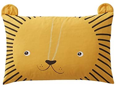 VERTBAUDET Öko-Tex® Baby-Kissenbezug Mein kleiner Löwe, kamelfarben, 40 x 60 cm