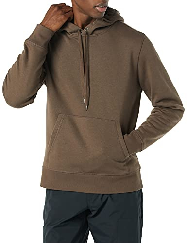 Amazon Essentials Felpa con Cappuccio (Disponibile nelle Taglie Forti) Uomo, Marrone Medio, XS