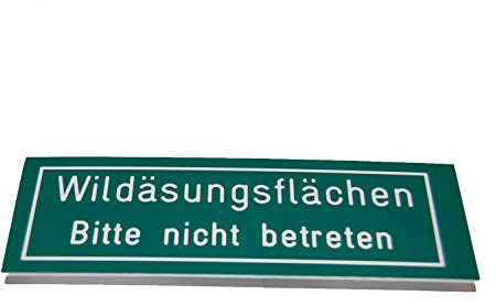 Jehn Hinweisschild Wildäsungsflächen Bitte Nicht betreten, grün/weiß, 15cm
