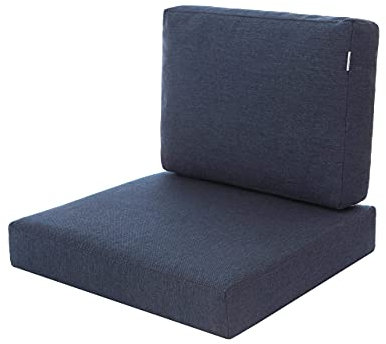 HOBBYGARDEN Miatech Kissen für Rattansessel Rattanmöbel Gartenmöbel Technorattan Innen/Draußen 60x55cm Navyblau