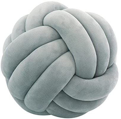 Luckxing Knotenkissen, Geknotetes Kissen Für Sofa, Bett, Dekorat, Zierkissen Knoten, Knoten-Ball-Kissen 20x20 cm, Baby Bett Zimmer Spielzeug Handgemachtes, Kreativität Mode Geschenk