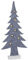 LED Deko Aufsteller Filz Tannenbaum mit Holzfuß - 51 cm grau - Weihnachtsdeko Winterdeko Fensterdeko beleuchtet