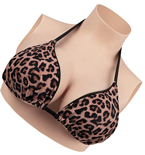 KUMIHO Breastplate Silicone Breast Forms Transgender Realistic Breast Crossdresser Cosplay C-E Cup