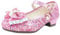 Scarpe Principessa Bambina Scarpe Glitter Bimba con Tacco Principesse Regalo, Rosa 31