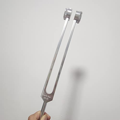 INKPO Low om Tuning Fork 68.05 hz, Weighted Tuning Fork for Sound Therapy, Earth Frequency, Reduce Swelling & Promotes Relaxation