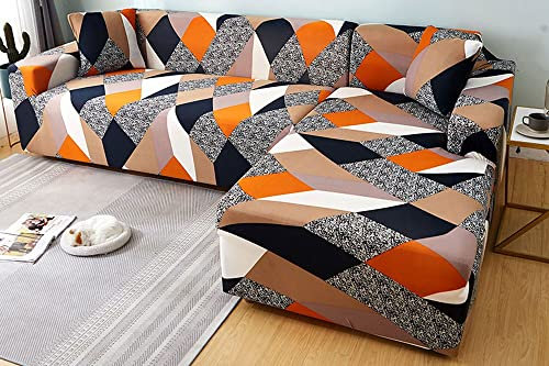 ZZDZW Sofabezug L Form Wasserdicht Beige Grau Rechts Links Couchbezug Sofahusse L-förmiges Sofa Überzug Couch Hussen 1 2 3 4 Sitzer Ecksofa Stretch Eckcouch L-vormig Bezug L-Förmige Sofabezüge