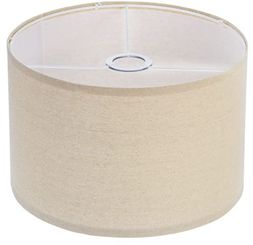 PATIKIL Trommel Lampenschirme 12x12x8 Leinen Lampenschirm Leichte Montage Leuchtenschirm für Tisch Lampen Stehlampen Pendelleuchten Creme