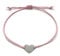 Armband Herz für Damen - Handmade Armbändchen - Armkette mit Herzchen für Frauen & Mädchen - Geschenk Freundschaftsband Freundin (Rosa)