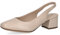 CAPRICE Damen Slingpumps aus Leder mit Lack, Beige (Beige Perlato), 39 EU